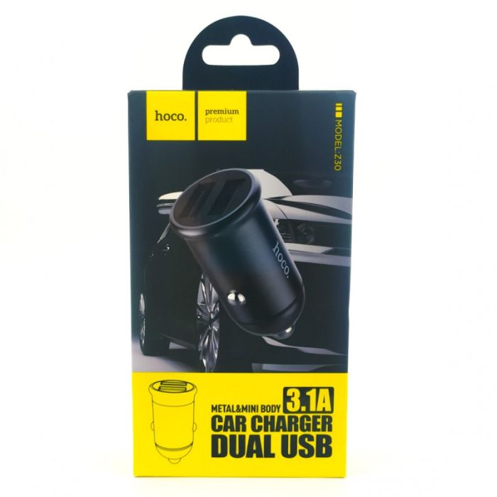 Автомобильное зарядноеустройство на 2USB 3,1А HOCO Z30