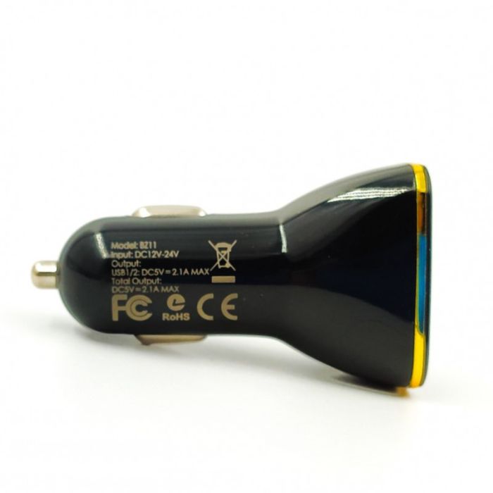 Автомобильное зарядное устройство с вольтметром 2USB Borofone BZ11
