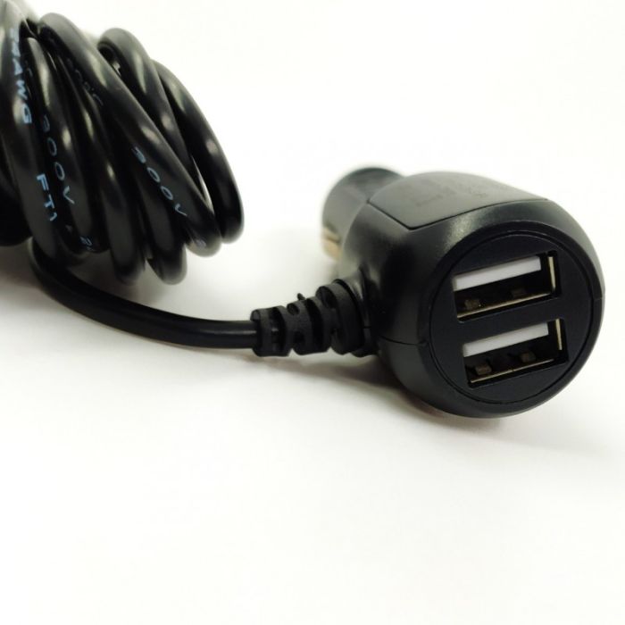 Угловое зарядное устройство 3м Mini USB + 2USB  Pioneer