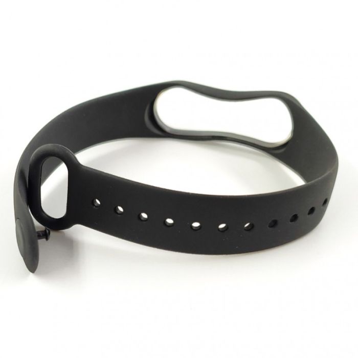 Силиконовый ремешок браслет для Mi Band 3 Black