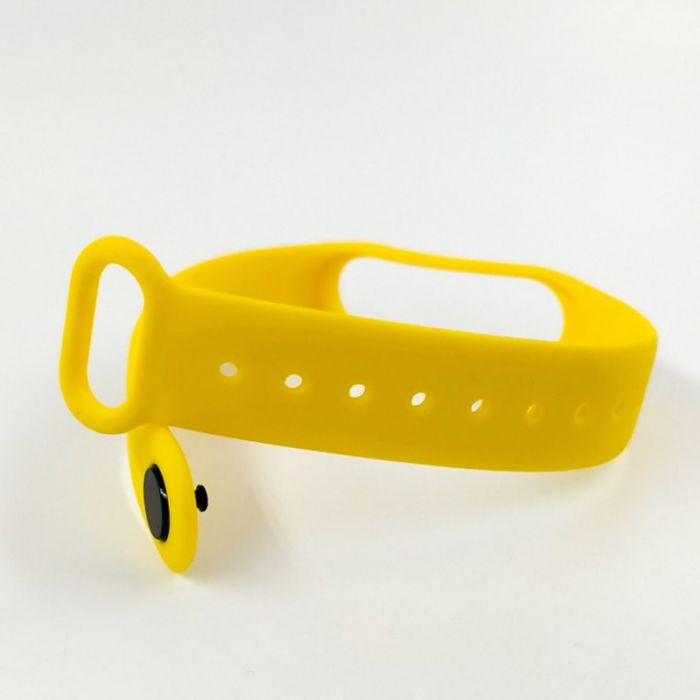 Силиконовый ремешок браслет для Mi Band 3/4 Yellow