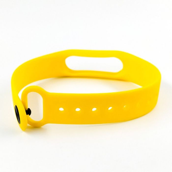 Силиконовый ремешок браслет для Mi Band 2 Yellow