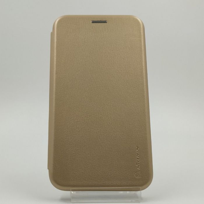 Кожаный противоударный чехол-книжка Nillkin Samsung Galaxy J5 2016 J510 Gold