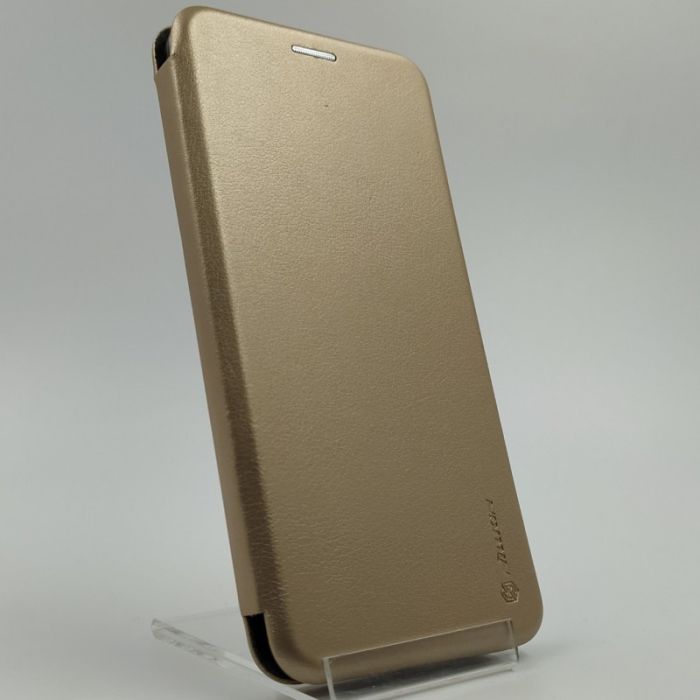 Кожаный противоударный чехол-книжка Wing Xiaomi Redmi 4X Gold (Золотой)