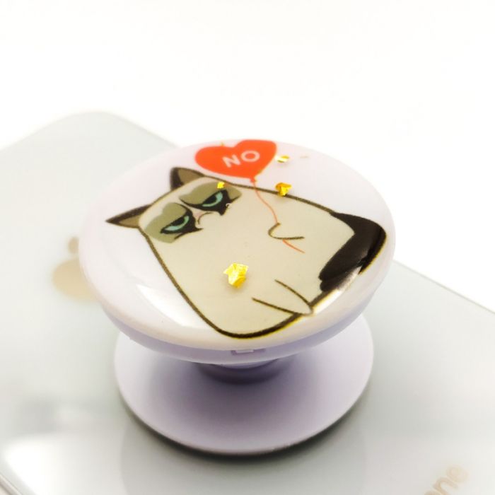 Держатель для телефона PopSocket Sad Cat glitter