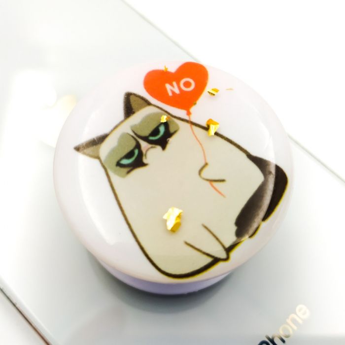 Держатель для телефона PopSocket Sad Cat glitter