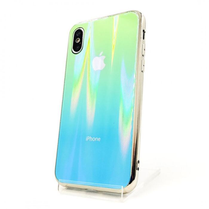 Gradient Glass Case Iphone X aquamarine