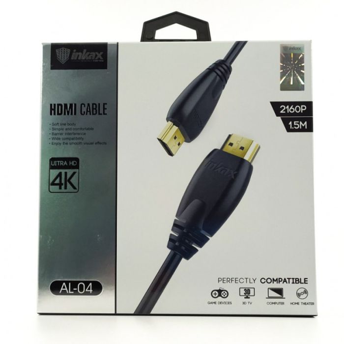 Силиконовый 1,5м HDMI кабель с поддержкой 4К Inkax AL-04