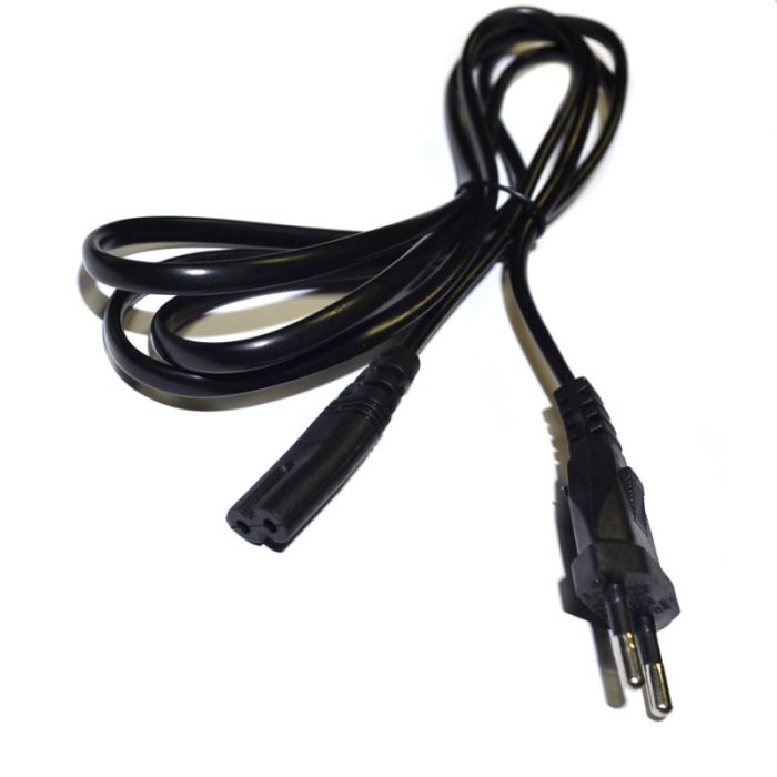 Кабель сетевой 220V для блока питания ноутбука, 2-pin 1 м