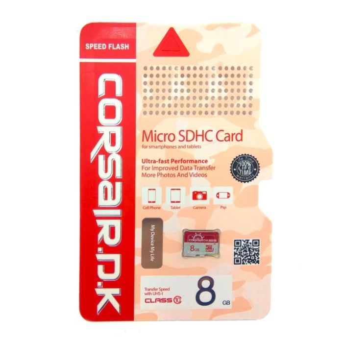 Карта памяти microSD CORSAIR.D.K 8Gb 10 Class