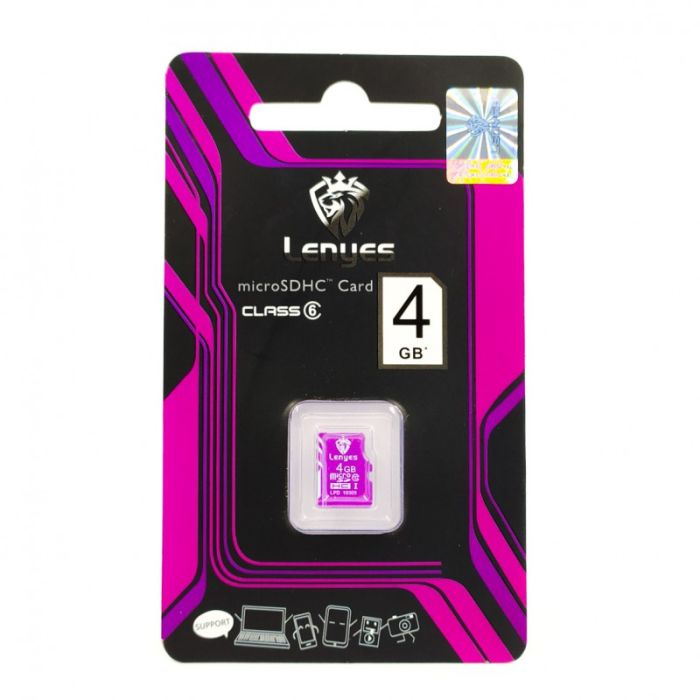 Карта памяти microSD Lenyes 4 Gb 6 Class