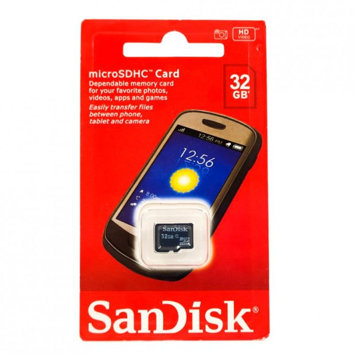 Карта памяти microSD SanDisk 32 Gb 4 Class