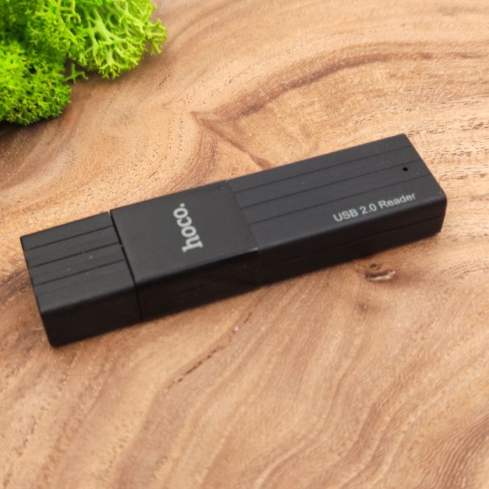 Картридер MicroSD/SD HOCO HB20 Black