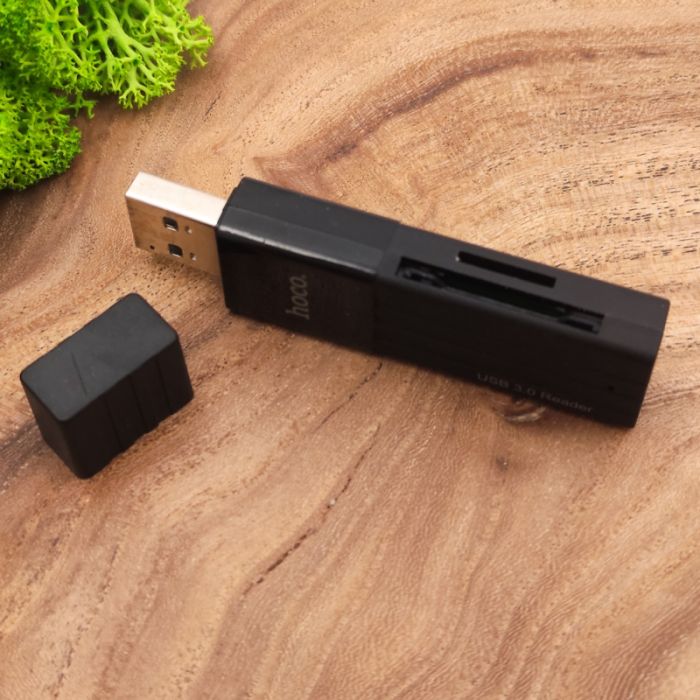 Картридер MicroSD/SD HOCO HB20 Black