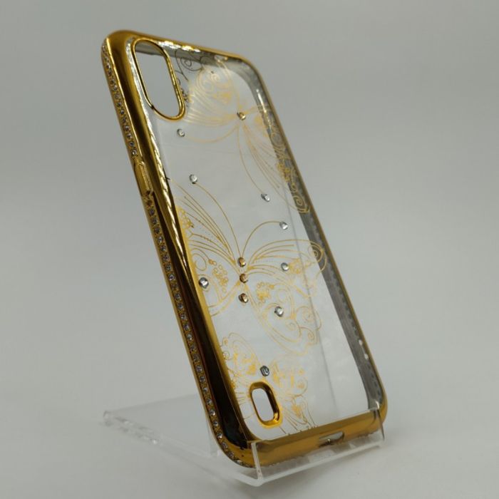Силиконовый чехол Kings Bar со стразами Samsung A01 Butterfly