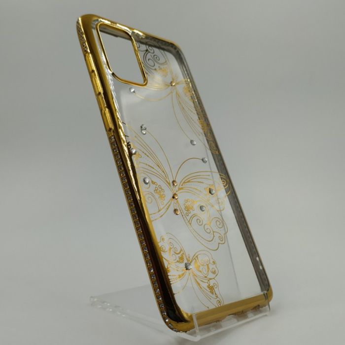 Силиконовый чехол Kings Bar со стразами Samsung A71 Butterfly