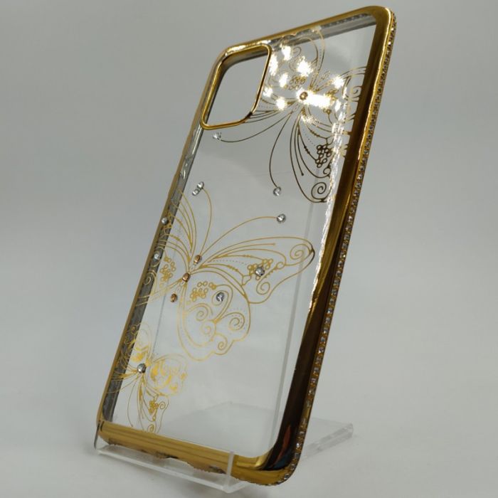 Силиконовый чехол Kings Bar со стразами Samsung A71 Butterfly
