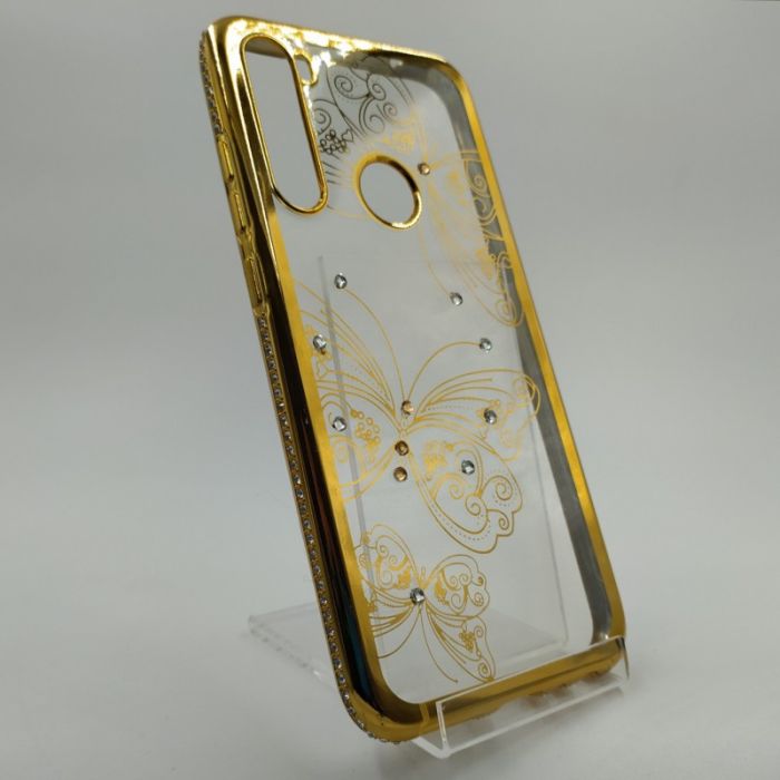 Силиконовый чехол Kings Bar со стразами Xiaomi Redmi Note8t Butterfly