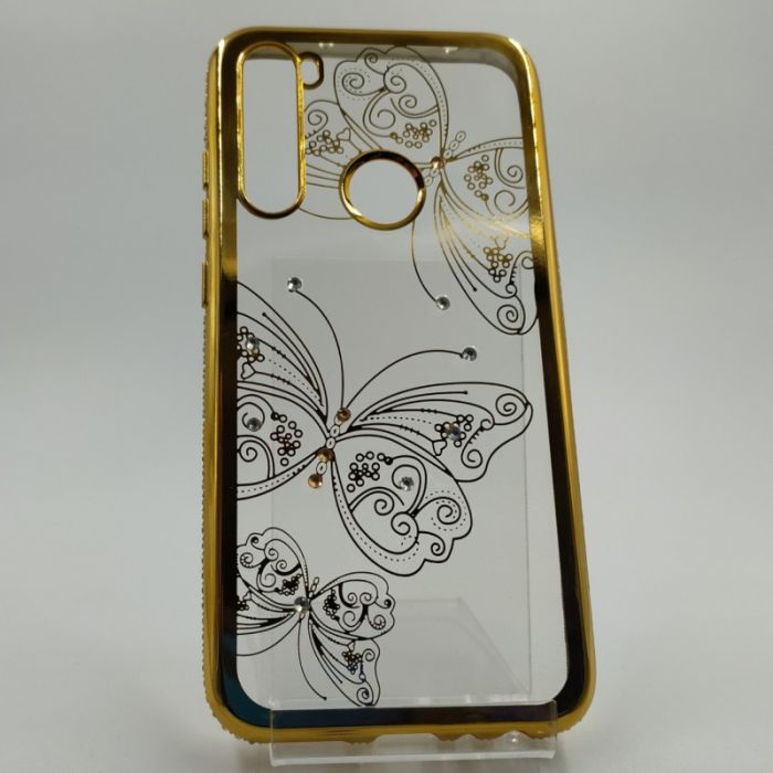 Силиконовый чехол Kings Bar со стразами Xiaomi Redmi Note8t Butterfly