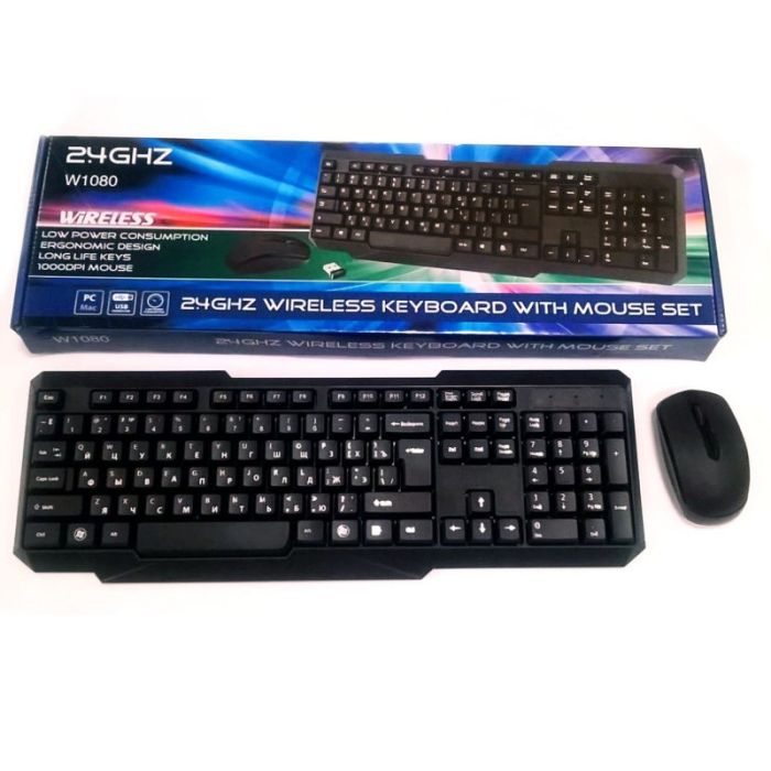 Клавиатура беспроводная + мышка W1080