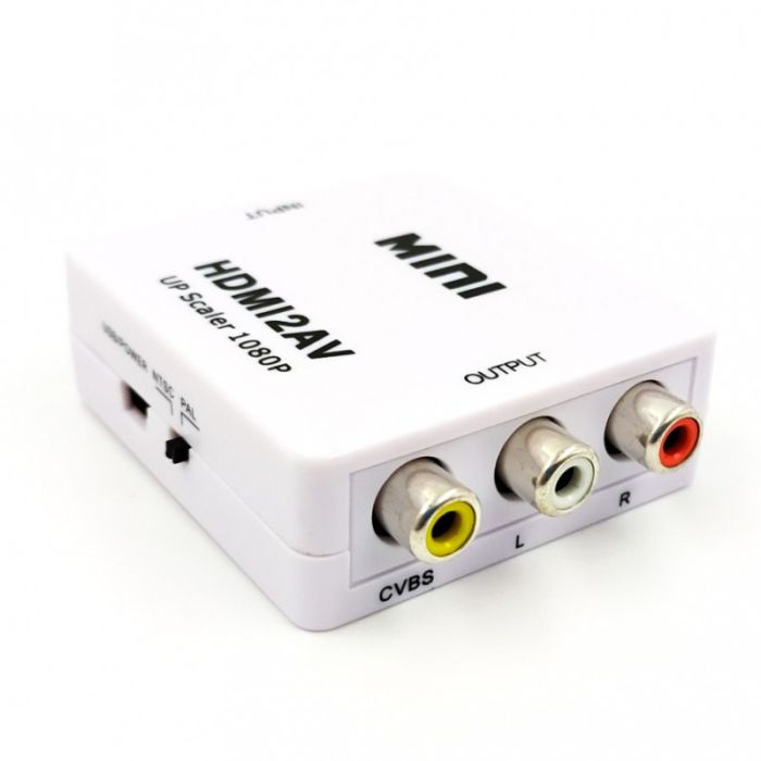 Преобразователь видеосигнала конвертер  HDMI на AV (3 тюльпана)