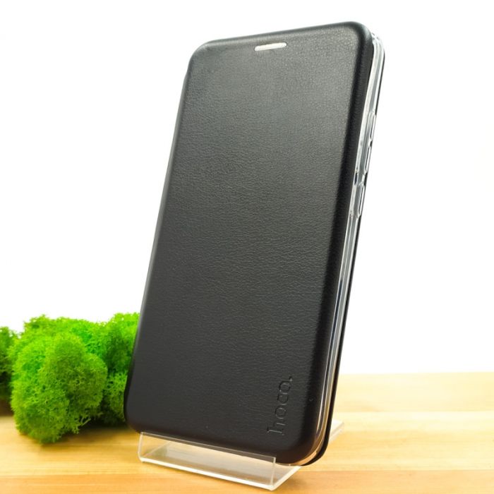 Кожаный противоударный чехол-книжка Hoco Xiaomi Redmi9a BLACK
