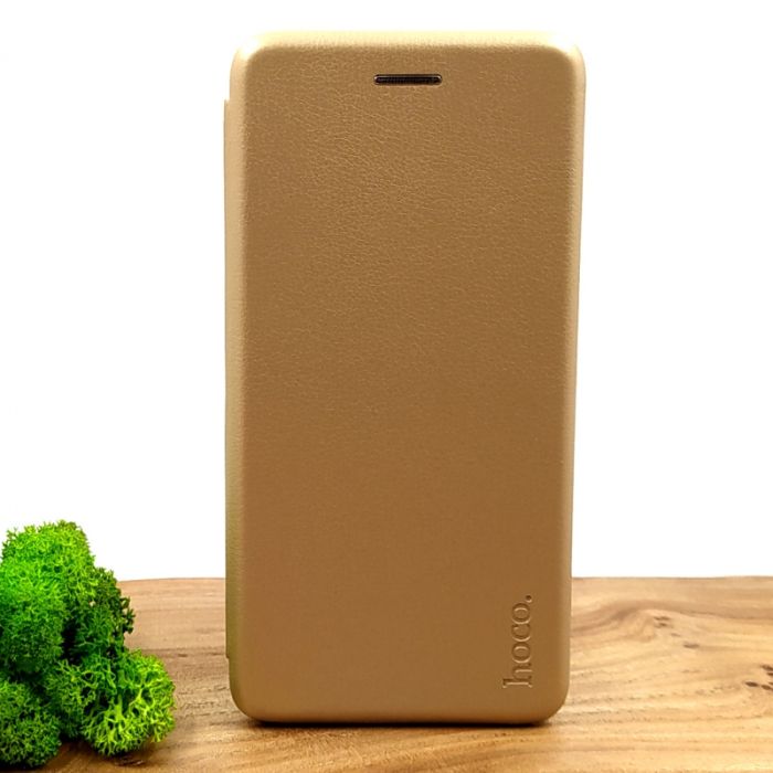 Кожаный противоударный чехол-книжка Nillkin для Huawei Y5P Gold