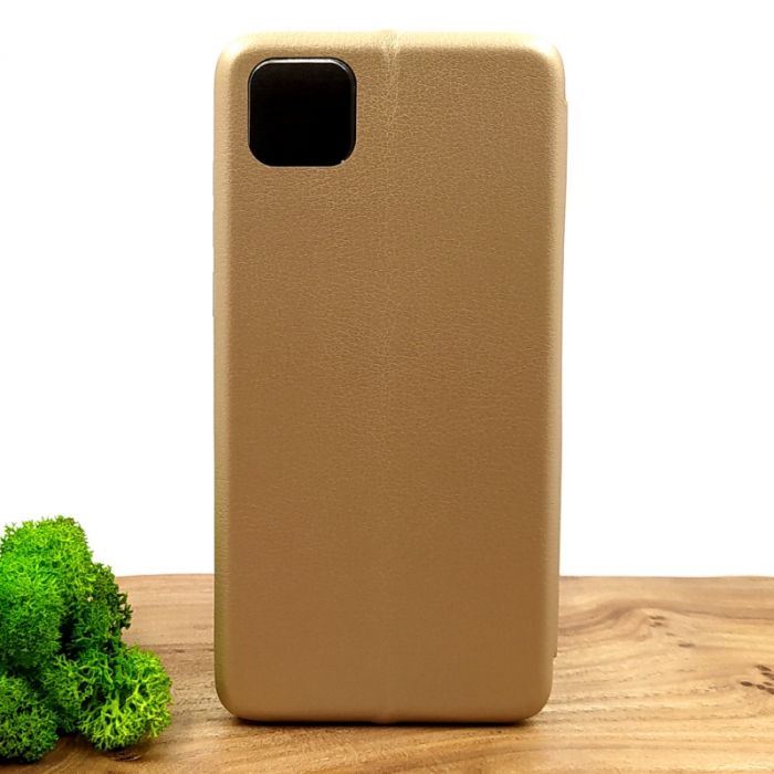 Кожаный противоударный чехол-книжка Nillkin для Huawei Y5P Gold