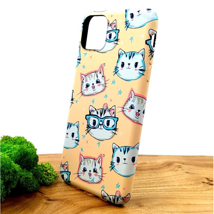 Люминесцентный чехол накладка LUXO Happy Cat Iphone 11 Pro Max