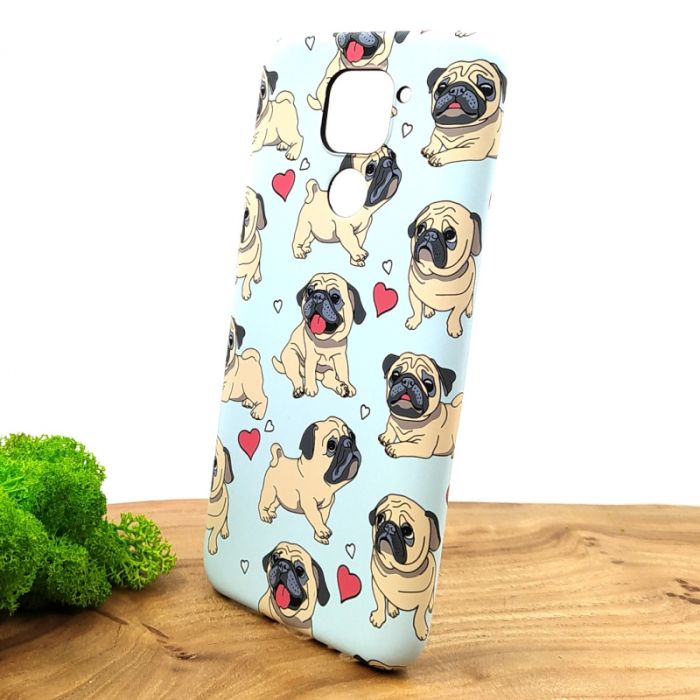 Люминесцентный чехол накладка LUXO MOPS для Xiaomi Redmi Note9 Blue