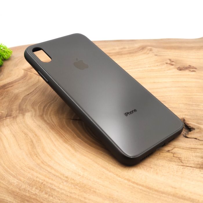 Матовый чехол накладка Носо Glass Case Matte для Apple iPhone XS Gray