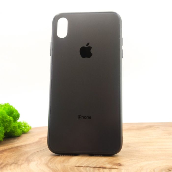 Матовый чехол накладка Носо Glass Case Matte для Apple iPhone XS Max Gray
