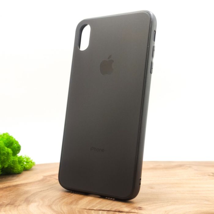 Матовый чехол накладка Носо Glass Case Matte для Apple iPhone XS Max Gray
