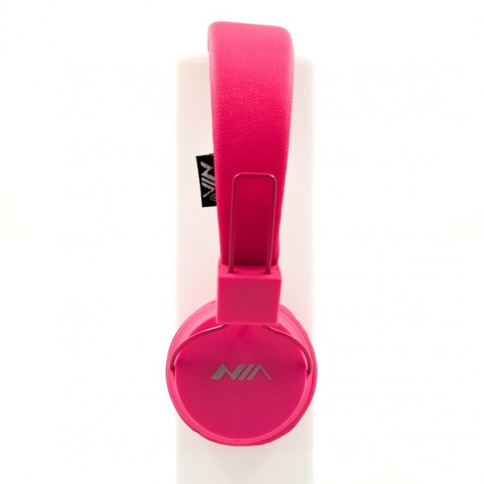 Накладные проводные наушники с микрофоном NIA A1 Pink