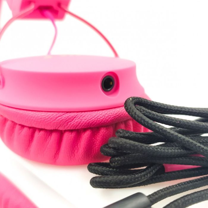 Накладные проводные наушники с микрофоном NIA A1 Pink