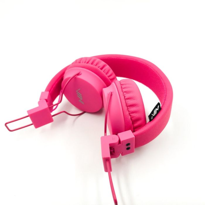 Накладные проводные наушники с микрофоном NIA A1 Pink