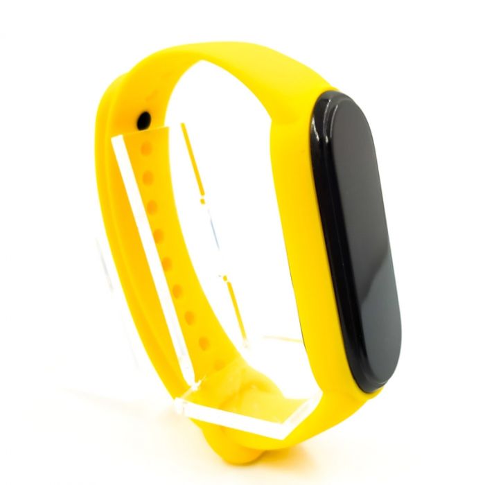 Силиконовый ремешок-браслет TCCG для Mi Band 5 Yellow