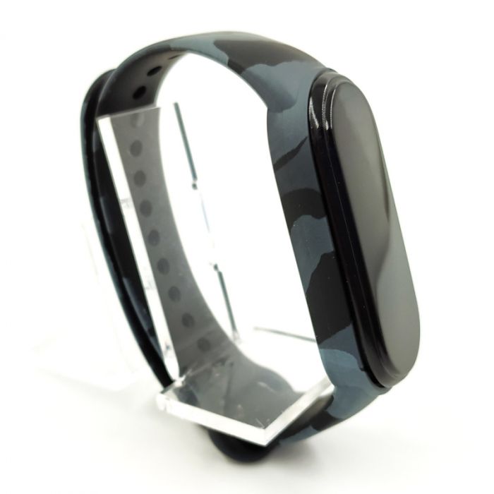 Силиконовый ремешок-браслет TCCG для Mi Band 5 Camouflage gray