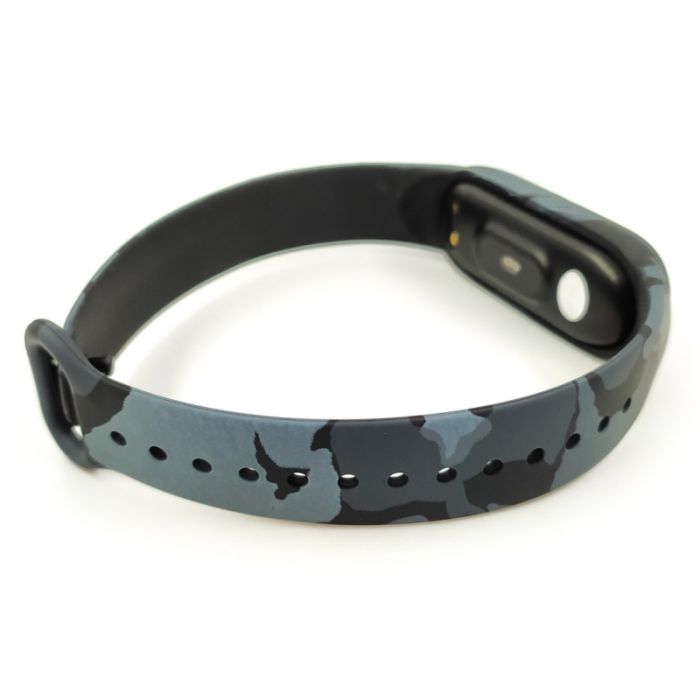 Силиконовый ремешок-браслет TCCG для Mi Band 5 Camouflage gray