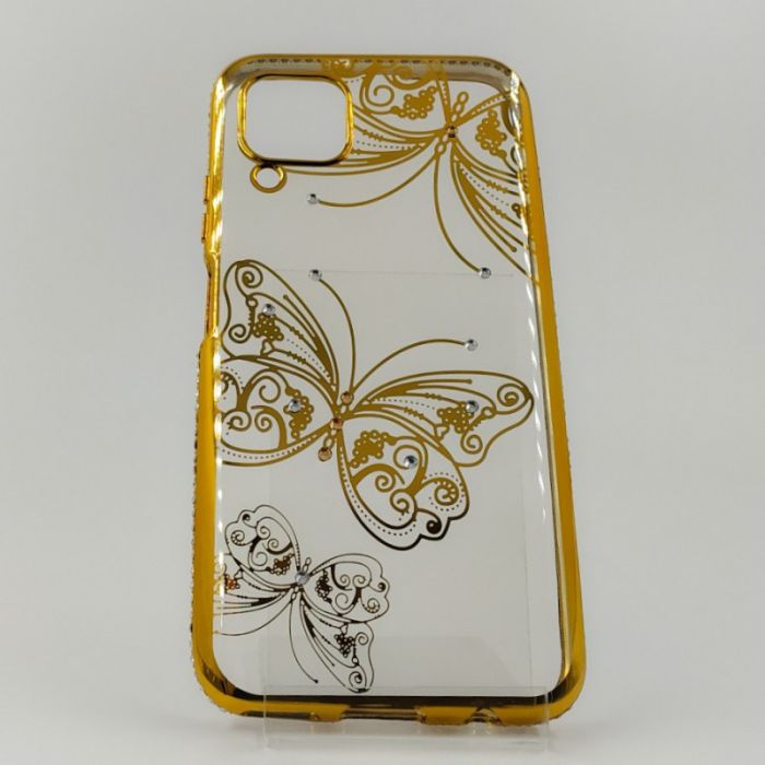 Силиконовый чехол Kings Bar со стразами Huawei P40 Lite Butterfly