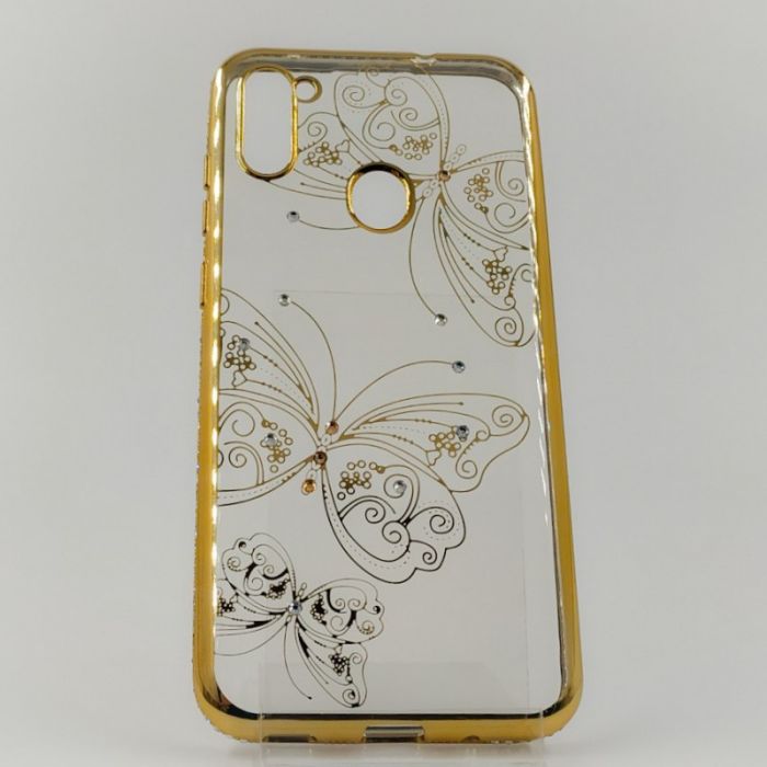 Силиконовый чехол Kings Bar со стразами Samsung A31 Butterfly