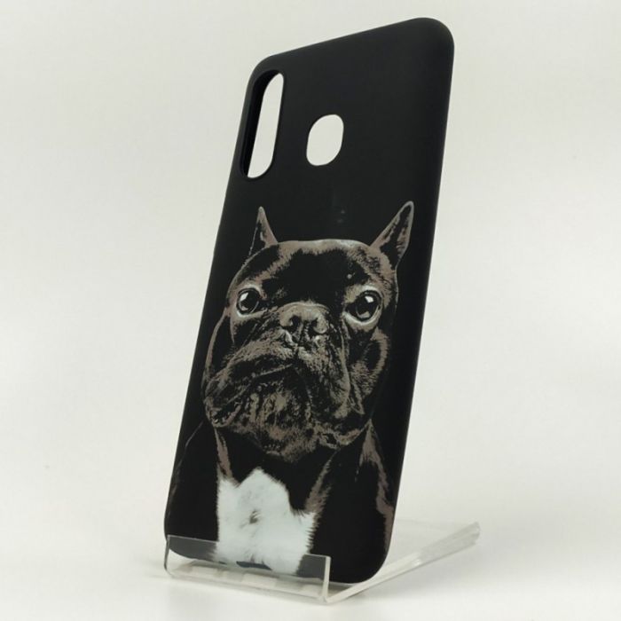 Люминесцентный силиконовый светящийся чехол-накладка LUXO Dog Samsung A10s Black