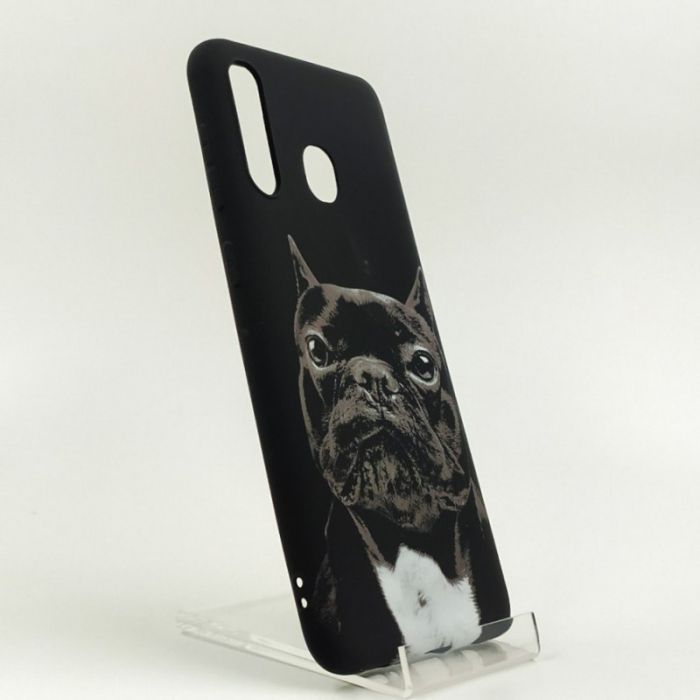 Люминесцентный силиконовый светящийся чехол-накладка LUXO Dog Samsung A10s Black