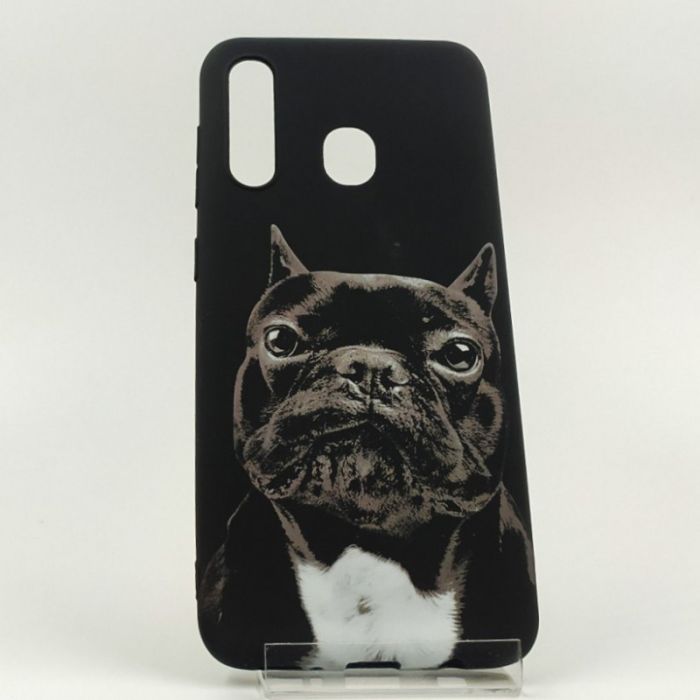 Люминесцентный силиконовый светящийся чехол-накладка LUXO Dog Samsung A10s Black