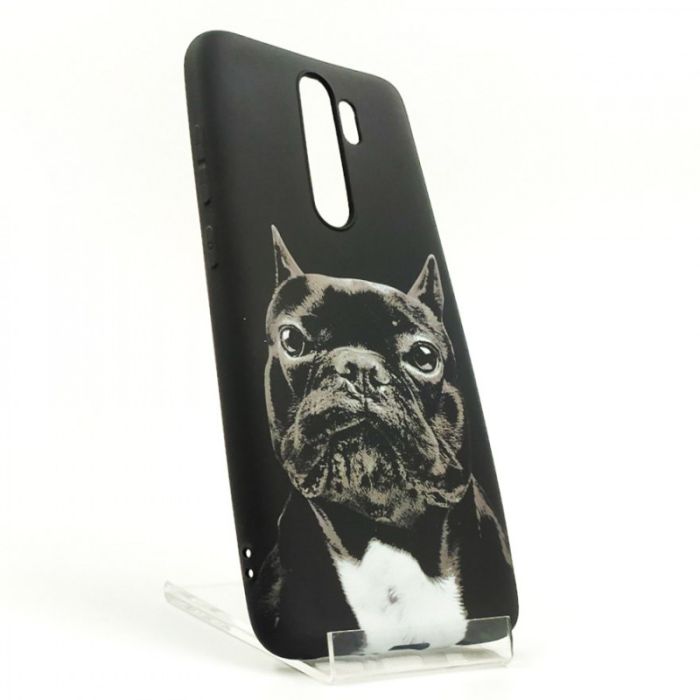 Люминесцентный силиконовый светящийся чехол-накладка LUXO Dog Xiaomi Redmi Note8 pro Black