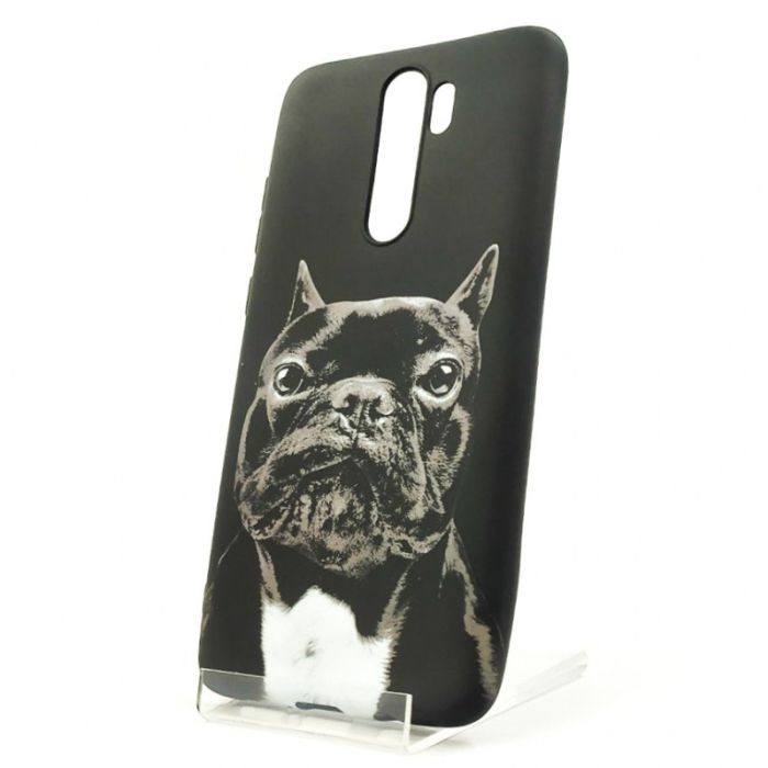 Люминесцентный силиконовый светящийся чехол-накладка LUXO Dog Xiaomi Redmi Note8 pro Black