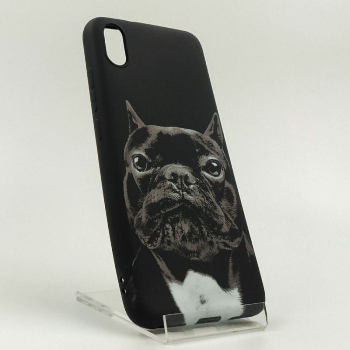 Люминесцентный силиконовый светящийся чехол-накладка LUXO Dog  Xiaomi Redmi7a Black