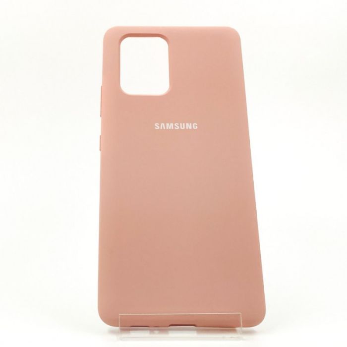 Оригинальный матовый чехол-накладка Silicone Case Samsung A31 Matte Pink