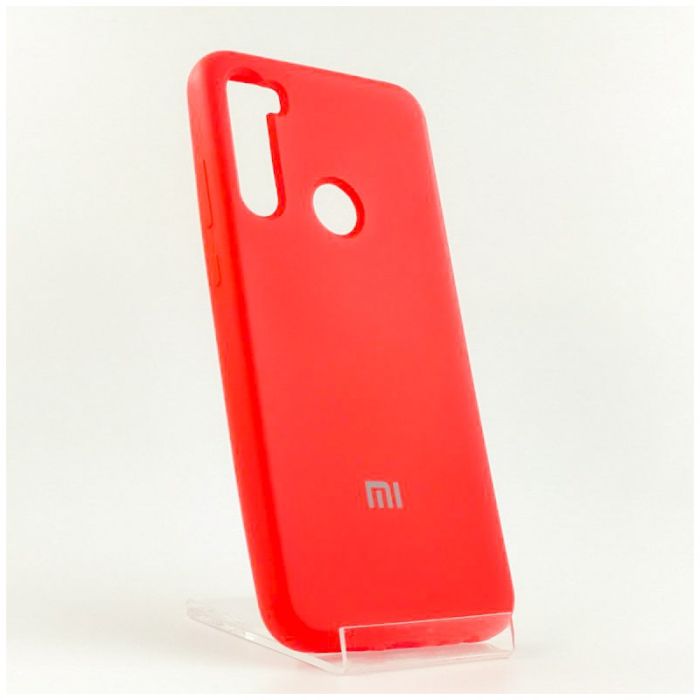 Оригинальный матовый чехол-накладка Silicone Case Xiaomi Redmi note8t Red