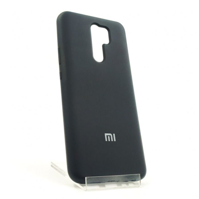 Оригинальный матовый чехол-накладка Silicone Case Xiaomi Redmi9 Black